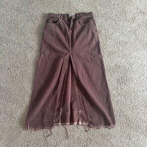 Purple, BDG, denim textured skirt